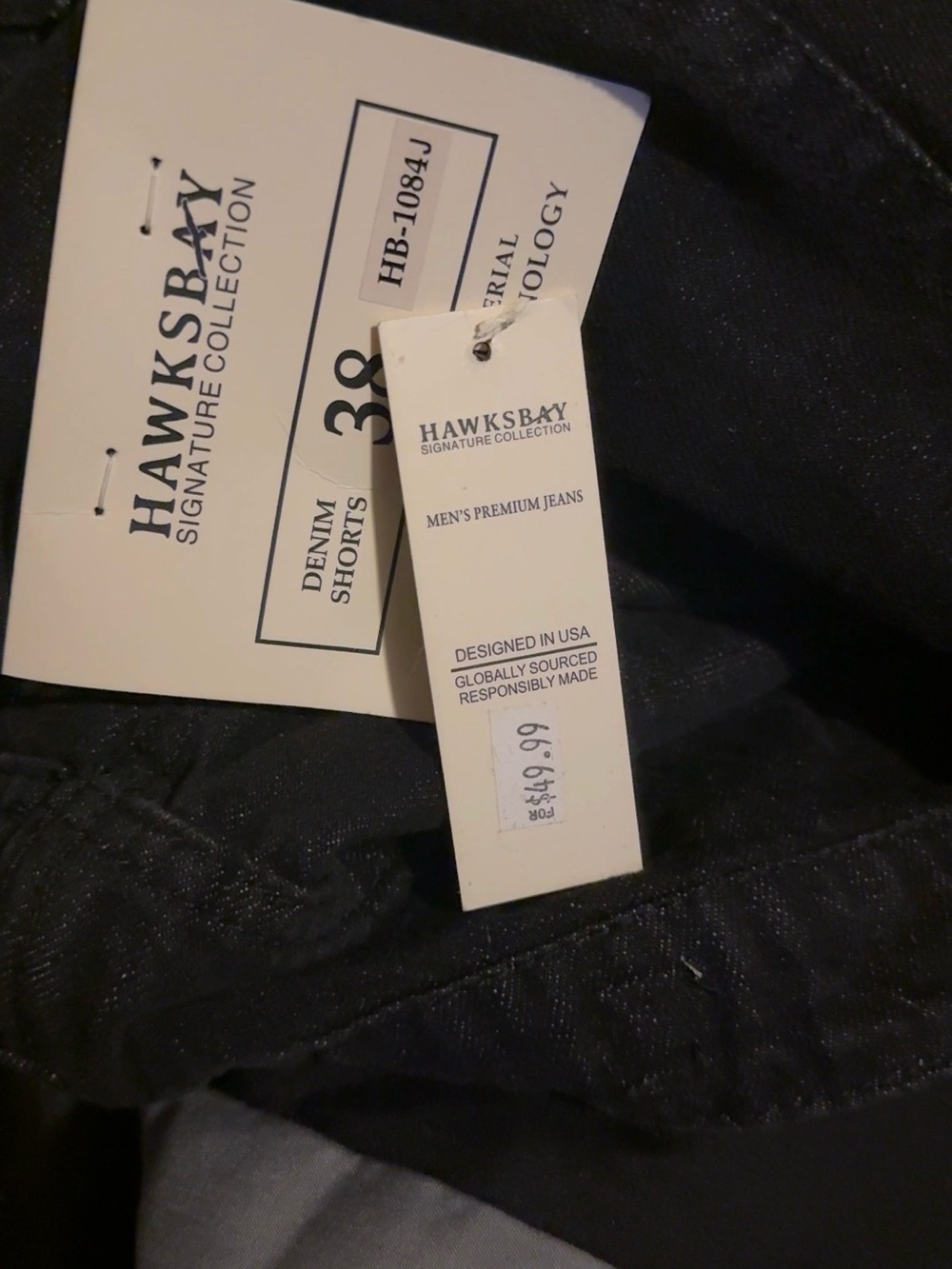 Hawks Bay Men's Denim Shorts - Picture 2 of 3